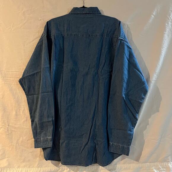 Vintage NWT GUESS Jeans USA Shirt Mens Denim 80s Size L - Picture 2 of 5